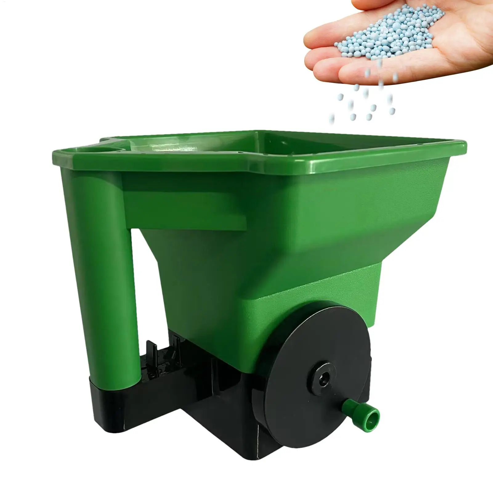 Lawn Spreader Hand Spreader Manual Small Labor Saving Handheld Lawn Garden Spreader for Fertilizer Salt Green Manual Spreader