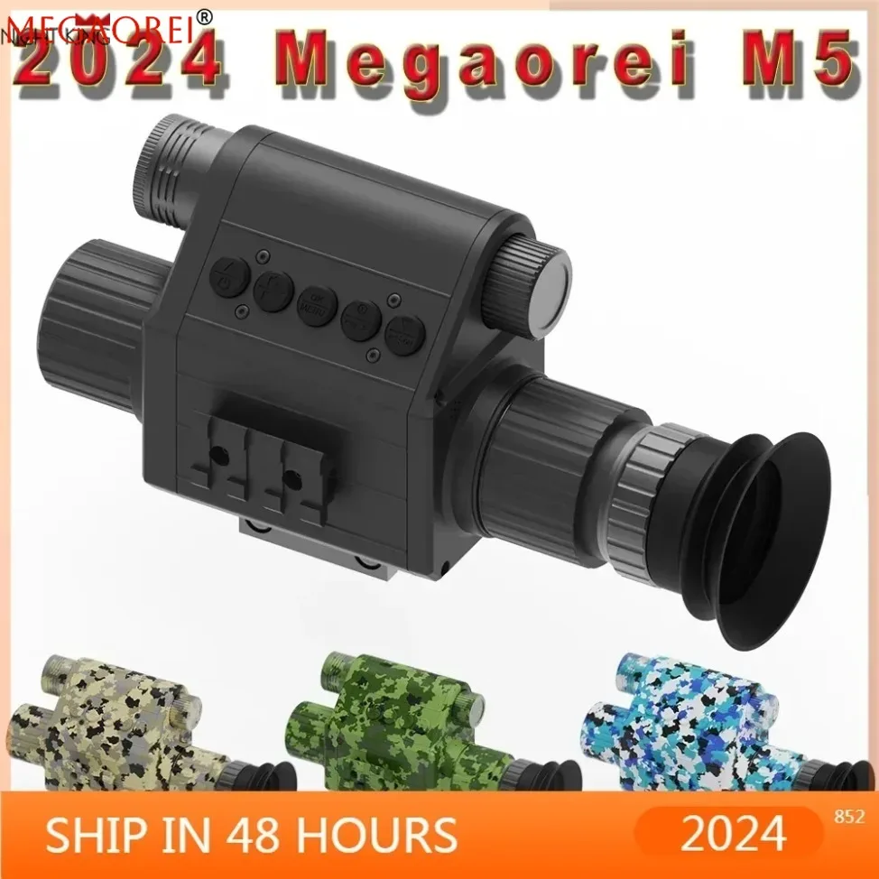

Охотничий прицел 2026 NEWCameraNEW Megaorei 5 с ночным видением 1080p HD, портативная камера-видеокамера для охоты, дополнительное крепление для заднего прицела