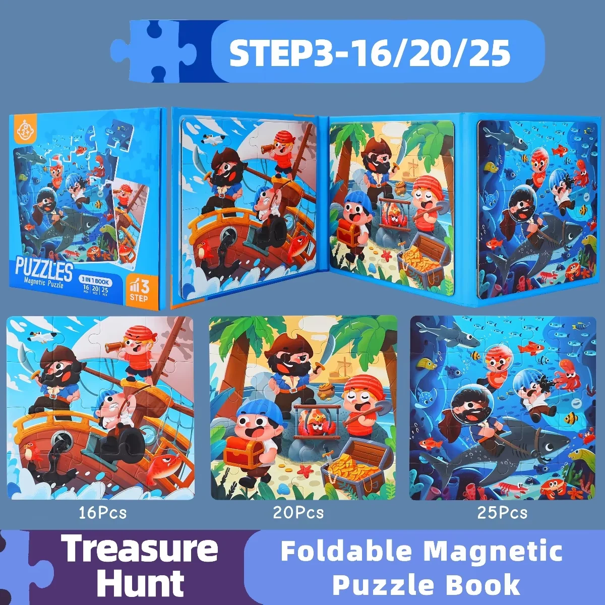 

San-In-1 90% off Stacked Magnetic Puzzle Book, Kidsren's Educational Enlightenment Logical Thinking Puzzle Toy, Difficulty Upgra