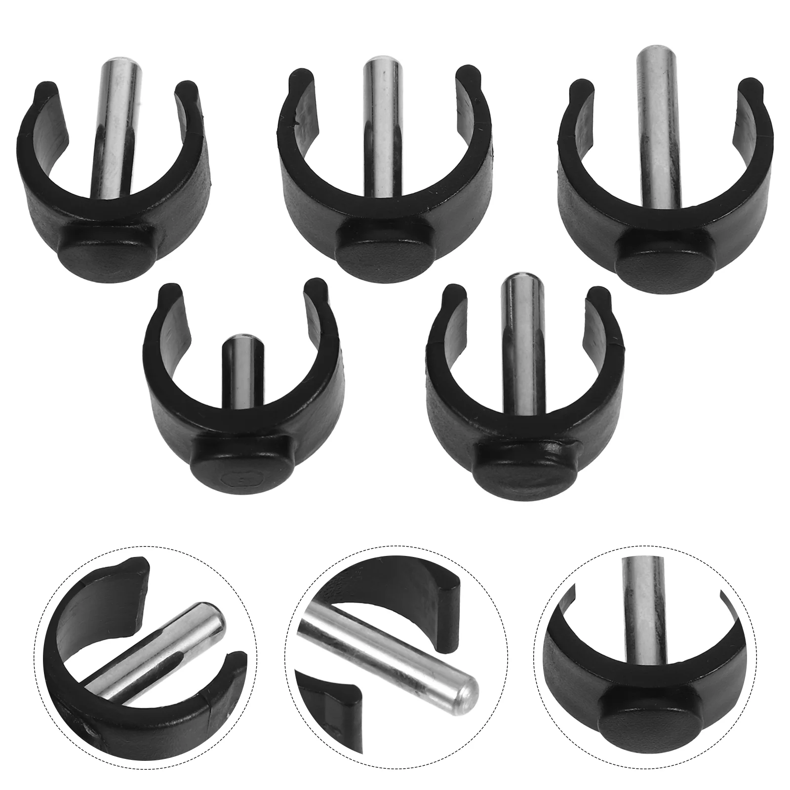 

20 Pcs Pin Fixed Buckle Cane Wrist Band Screws Straps for Belt Blind Stick Aluminum Crutches Cup Holder Hook Table Tip