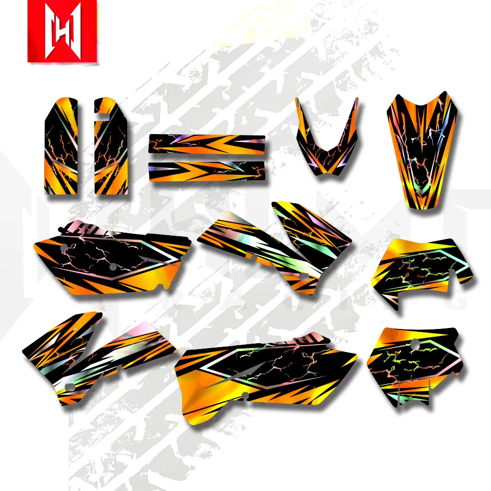 Motorcycle Decal Graphics Sticker For KTM 525 450 400 300 250 200 125 sx sxf mxc xc xcf xcw exc excr 2005 2006 2007 Custom view 2