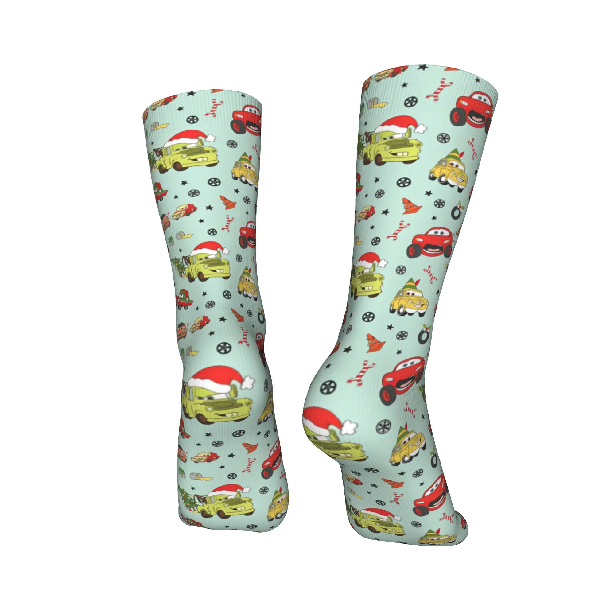 Heureux drôle hommes chaussettes Harajuku voitures foudre McQueen chaussette Polyester haute qualité femmes chaussettes printemps été automne hiver