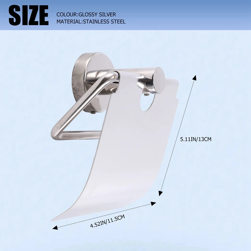 Porte-papier hygiénique mural, porte-papier hygiénique, porte-mouchoirs en acier inoxydable pour HORoll