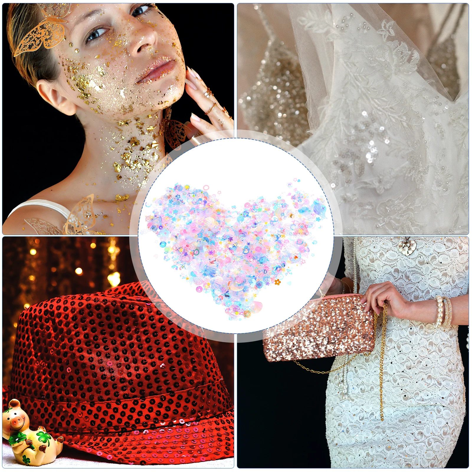 

1 Bottle Diy Epoxy Sequins Stickers Ornament Accessories Jewelry Handmade Filler Pvc Shiny Creative Irregular Glitter Resin