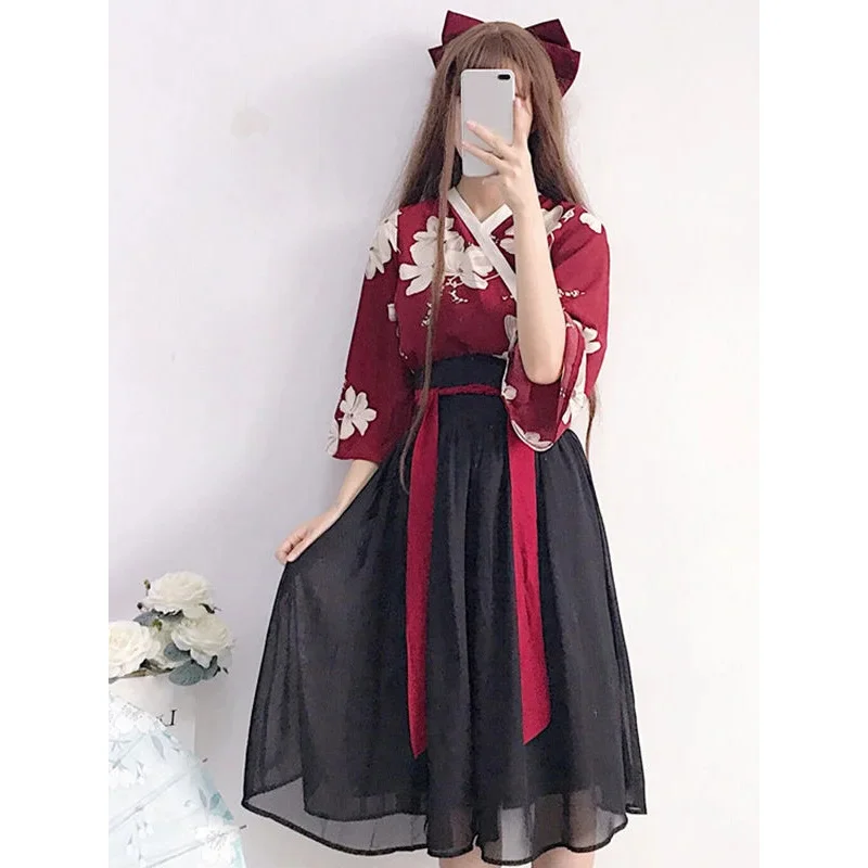 

Hanfu Han Element Ancient Chinese Style Ming Dynasty Improvement Traditional Clothing Woman Asian Dress Girl Lovely Coat Skirt