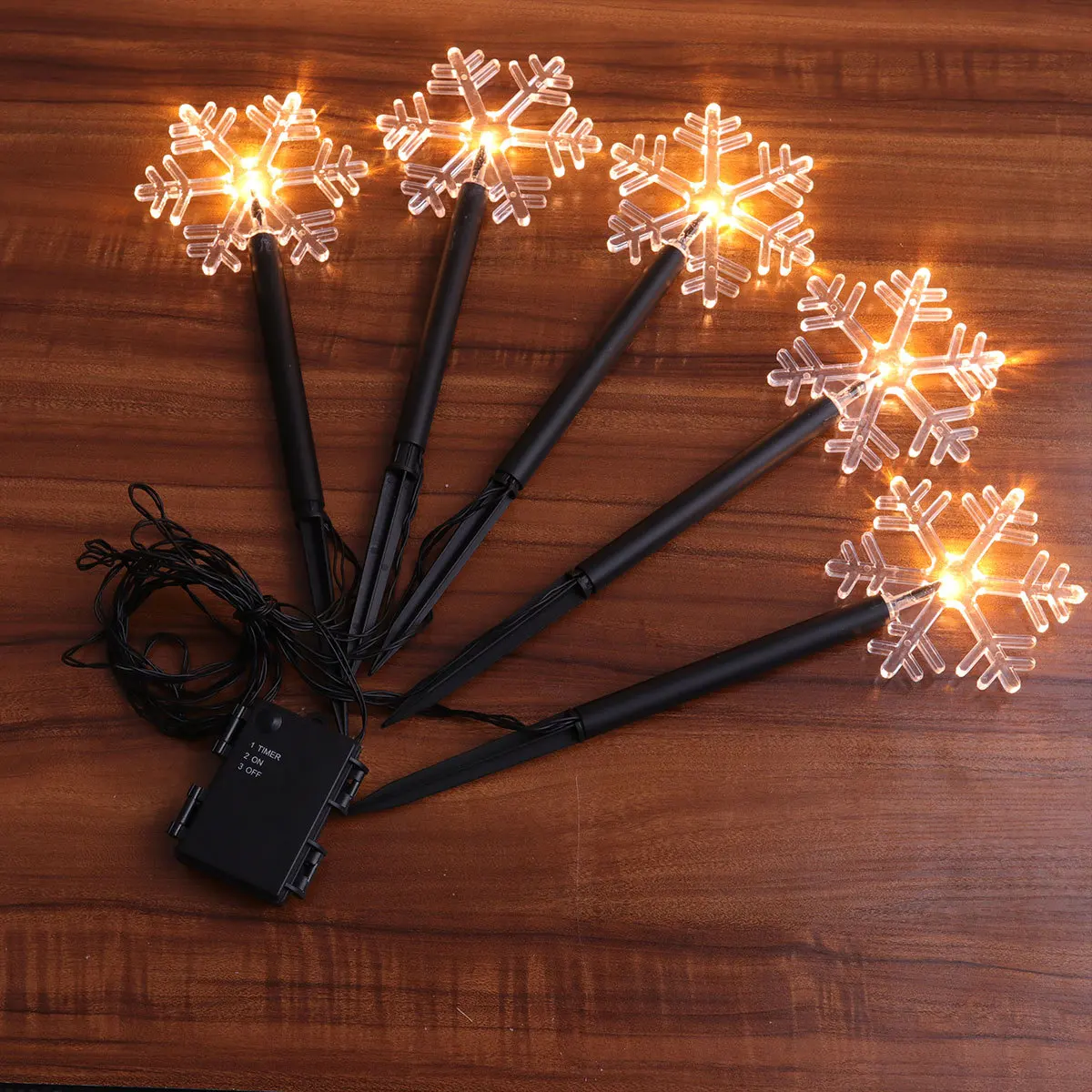 

Snowflake String Lights Outdoor Garden Stake LED Lawn Lamp Christmas Decoration for Yard Patio Pathway Party Garden Stake Light