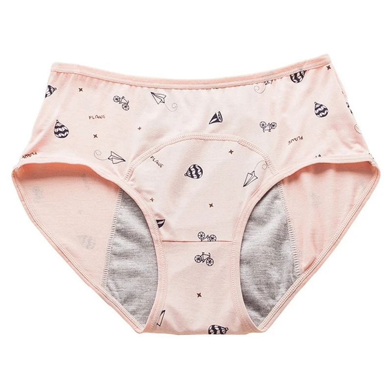 4/6Pcs Menstrual Panties Kids Teenager Cotton Briefs Three Layers Of Leak-proof Girls Physiological Underwear Student Mid Waist