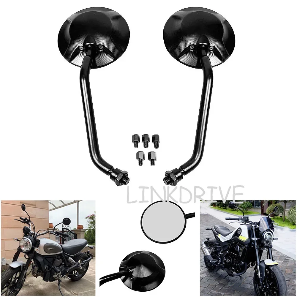 Motorcycle CNC aluminum alloy Mirror Rear View Mirrors Motorcycles E-Bike For Honda Kawasaki Suzuki Yamaha 10mm 8mm