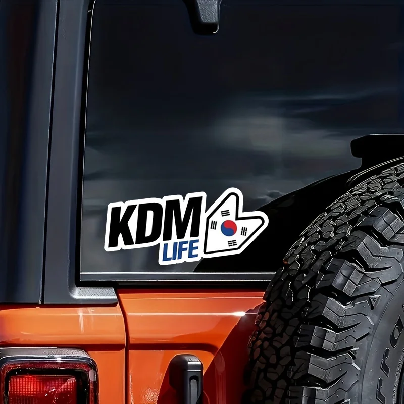 Korean Style Car Sticker Bold Lettering Vinyl Decal For SUV Auto Window Flag Decoration 2D