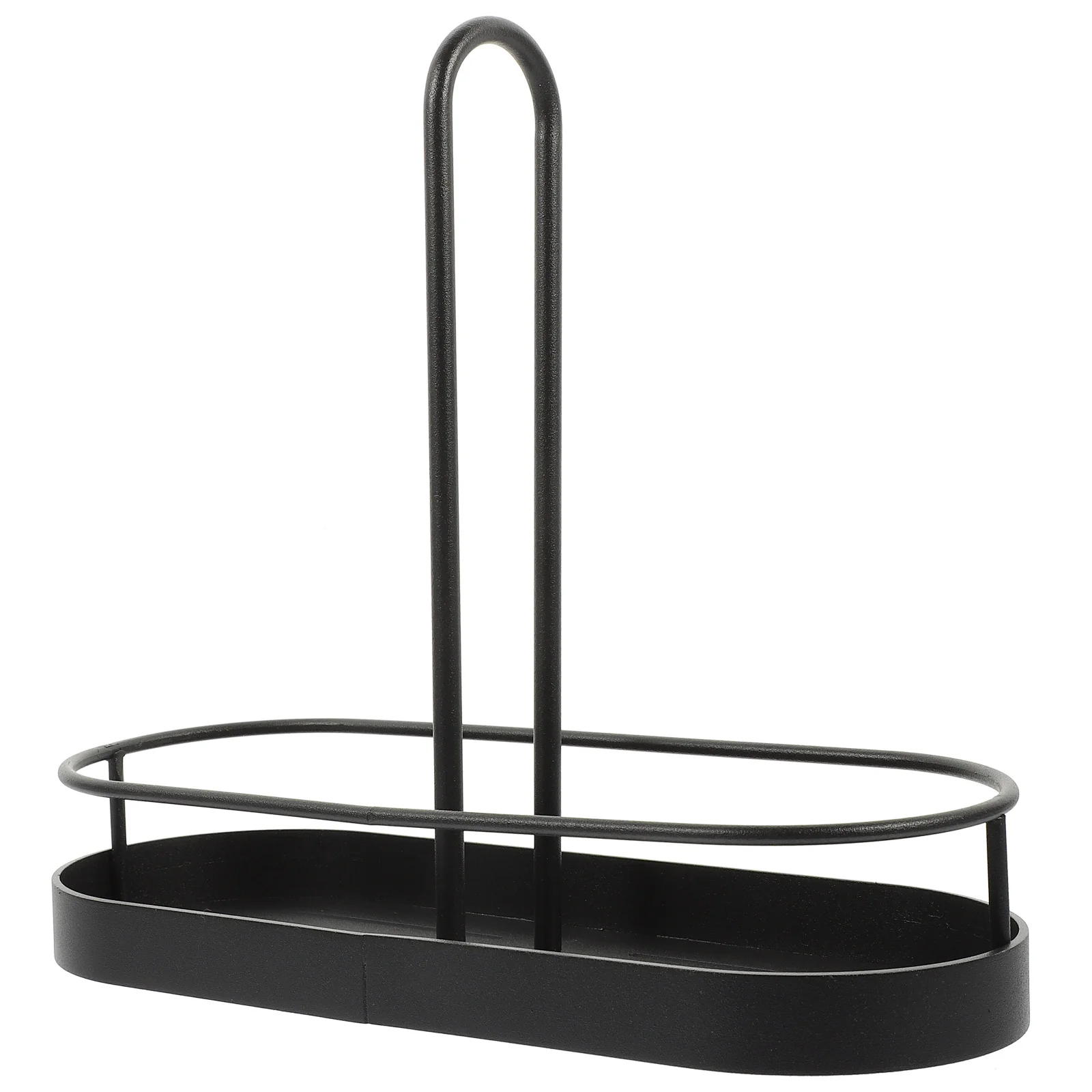 Cup Storage Rack High-grade Organizer Home Paper Coffee Holder for Countertop Concentrate Black Household Carbon Steel