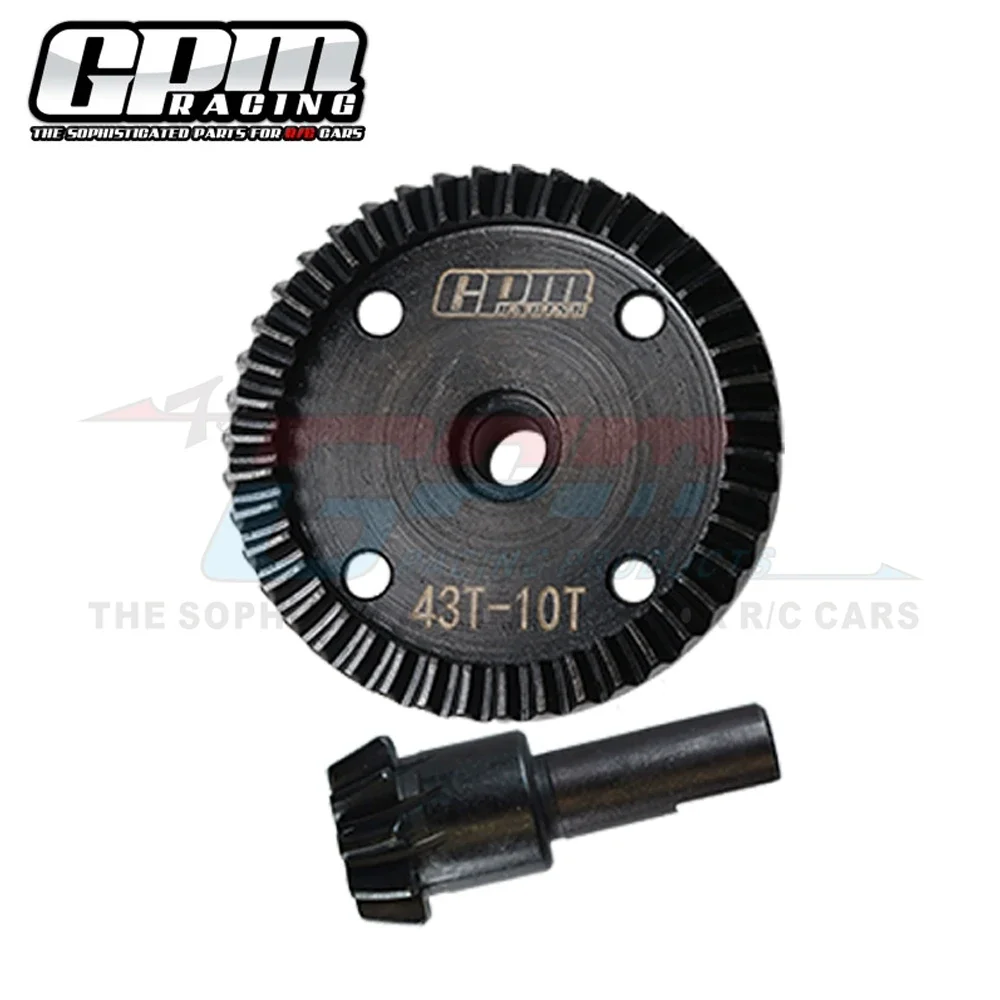 GPM Metal Steel Front Rear 10T Main Input Gear + 43T Diff Gear ARA311054 AR310497 for ARRMA 1/7 FIRETEAM MOJAVE 1/8 NOTORIOUS 6S