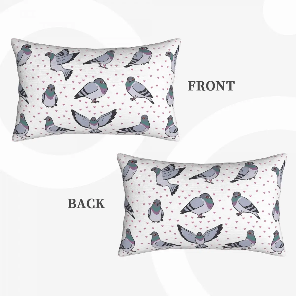Cute Cartoon Pigeons Pack Rectangle Pillowcase Cushion Cover Decor Bedroom Bed Home Comfort Throw Pillow