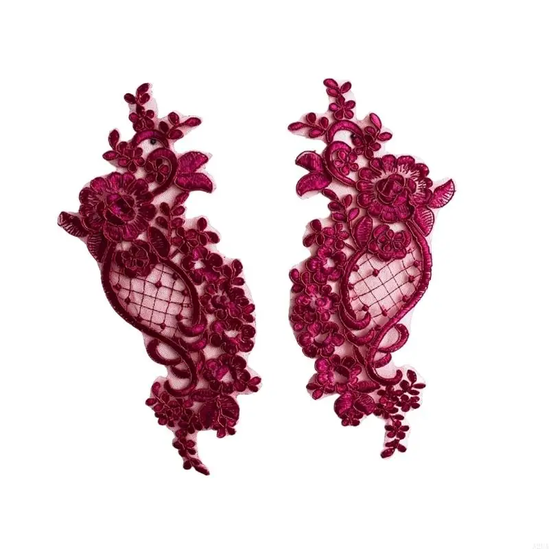 Left Right Lace Trim Pair for Sewing, Costume and Garment Accent
