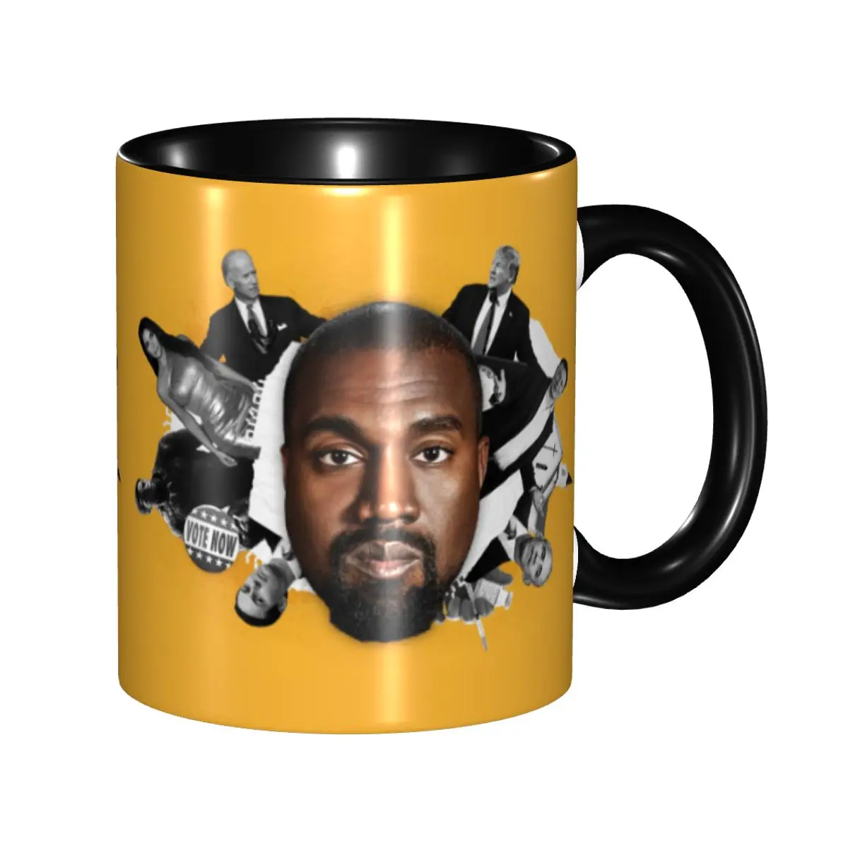 Custom Funny Kanye West Meme Coffee Mug DIY Rapper Music Producer Ceramic Milk Tea Cup