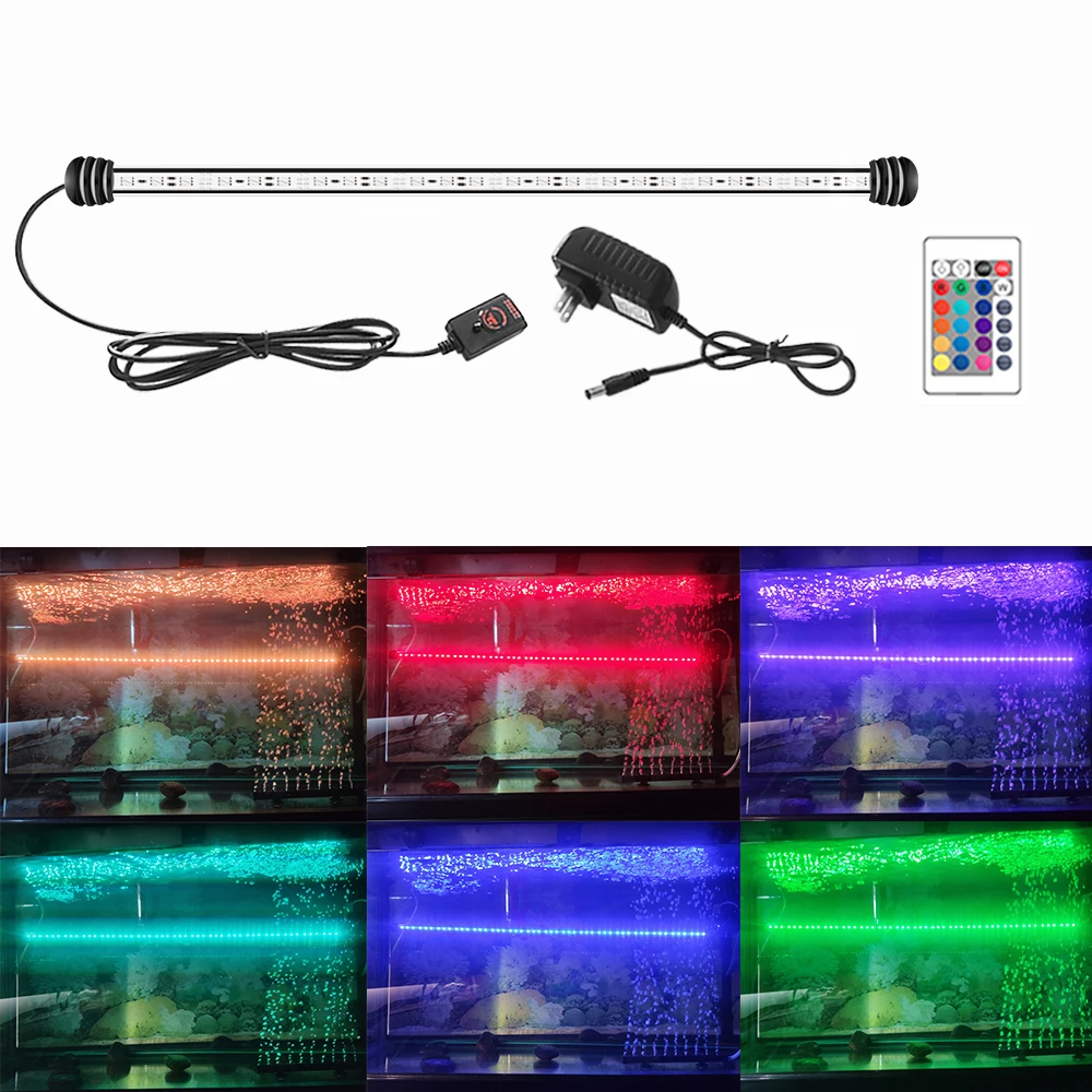 Multiple Colors 112 cm Aquarium Light Fish Tank Decoration Lamp With Remote  Control