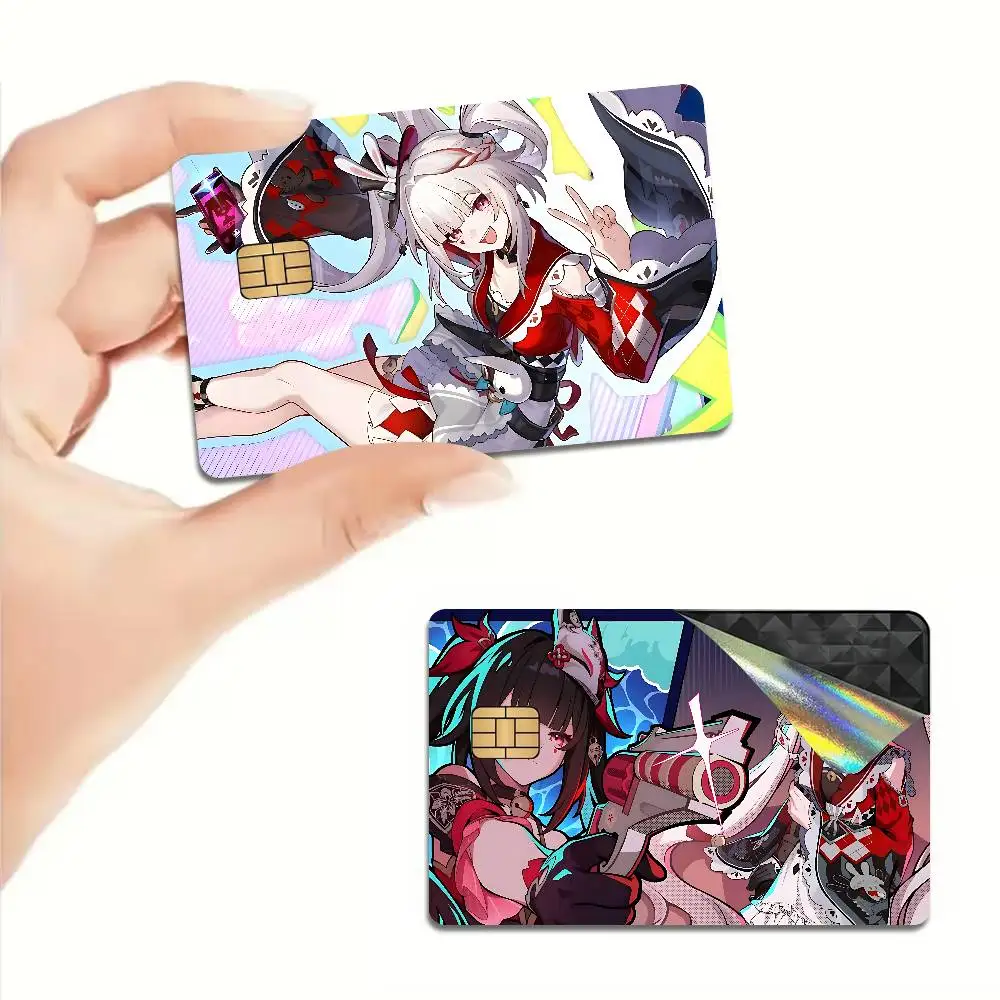Game Honkai Star Rail Sparkle Anime Young Creidt Card Debit Card Sticker Film Case Front Tape for Small Big Chip No Chip