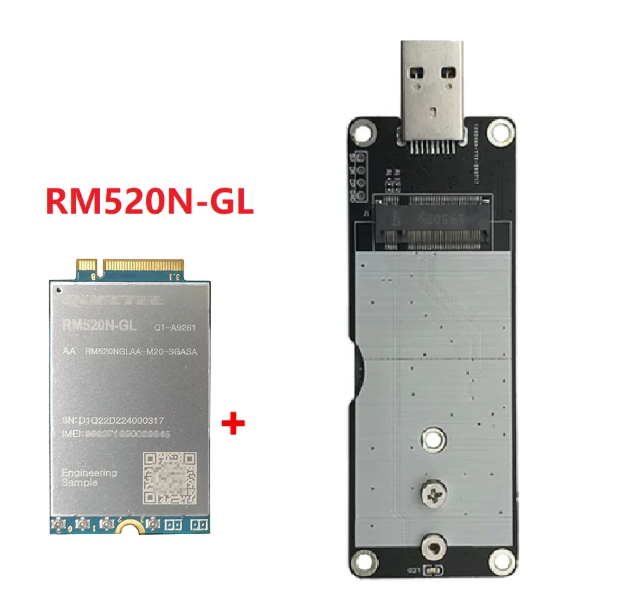 Imagem -03 - Quectel Rm520n-gl 5g Sub6 Ghz nr M.2 Módulo Rm520nglaa-m20-sgasa para Global com Mini Pcie Usb tipo c Adaptador Novo Quectel