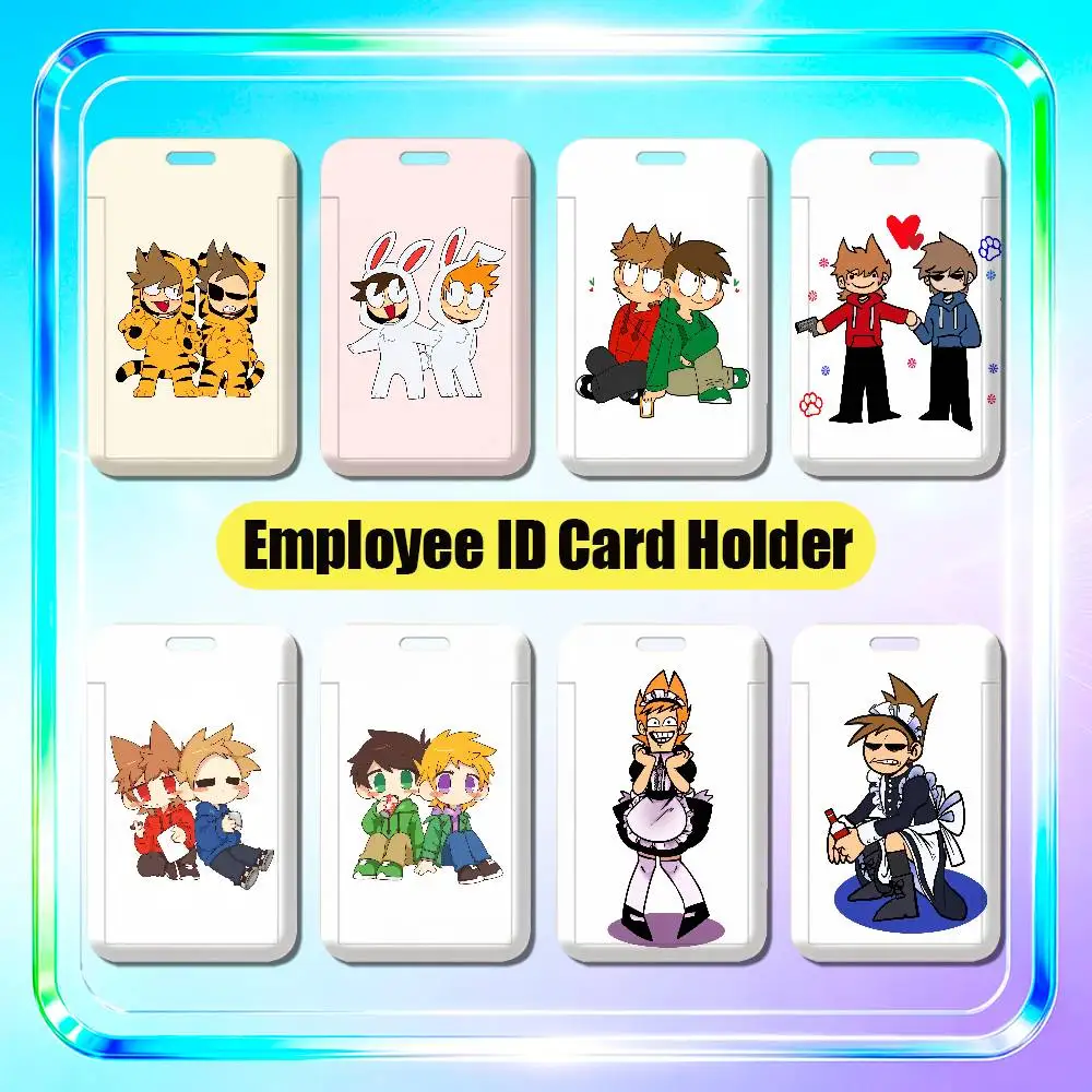 For Eddsworld Tord Edd Employee ID Card Holder Office Badge Student Bank Work Credit Holders Hard Case Shell