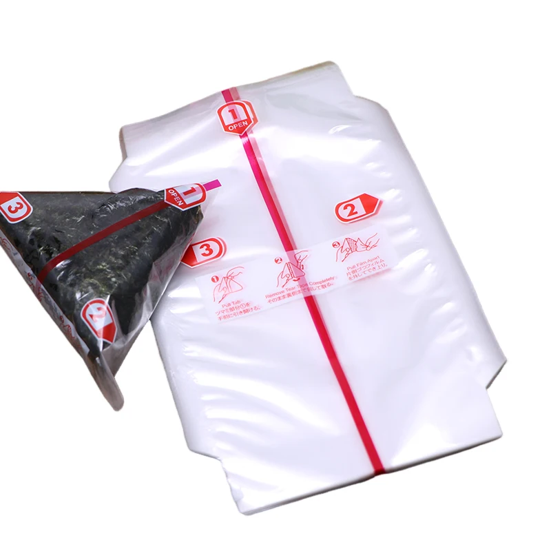 100Pcs Storage Bags for Food Storage Rice Paper Wrappers Sushi Packing Bag Wrapping Paper Rice Ball Polypropylene