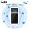 KuWFi M46-e AX1800 5G E-Sim 휴대용 라우터 1800Mbps 속도 고성능 모바일 4500 Mah 배터리 5G 미니 Wifi Cpe 라우터 4