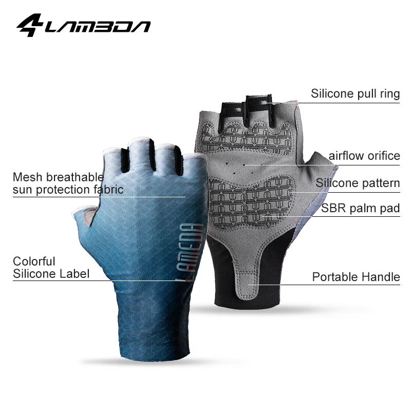 LAMEDA Cycling Gloves Half Finger Summer Bicycle MTB Gloves Shock-absorption Mountain Bike Gym Sports Gloves Cycling Accessories