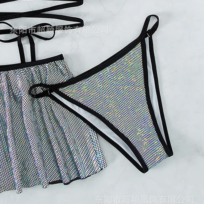 New Hot-Selling Three-Piece Set Special Fabric Sexy Tie Slim Beach Bikini