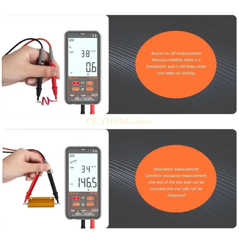 Multimetro con display digitale LCD E56B Misuratore tensione alimentazione Monitor Voltmetro Amperometro