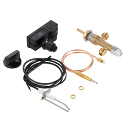 Low Pressure LPG Propane Gas Fireplace Fire Pit Flame Failure Safety Control Valve and Igniter Assembly Push Button Ignition Kit