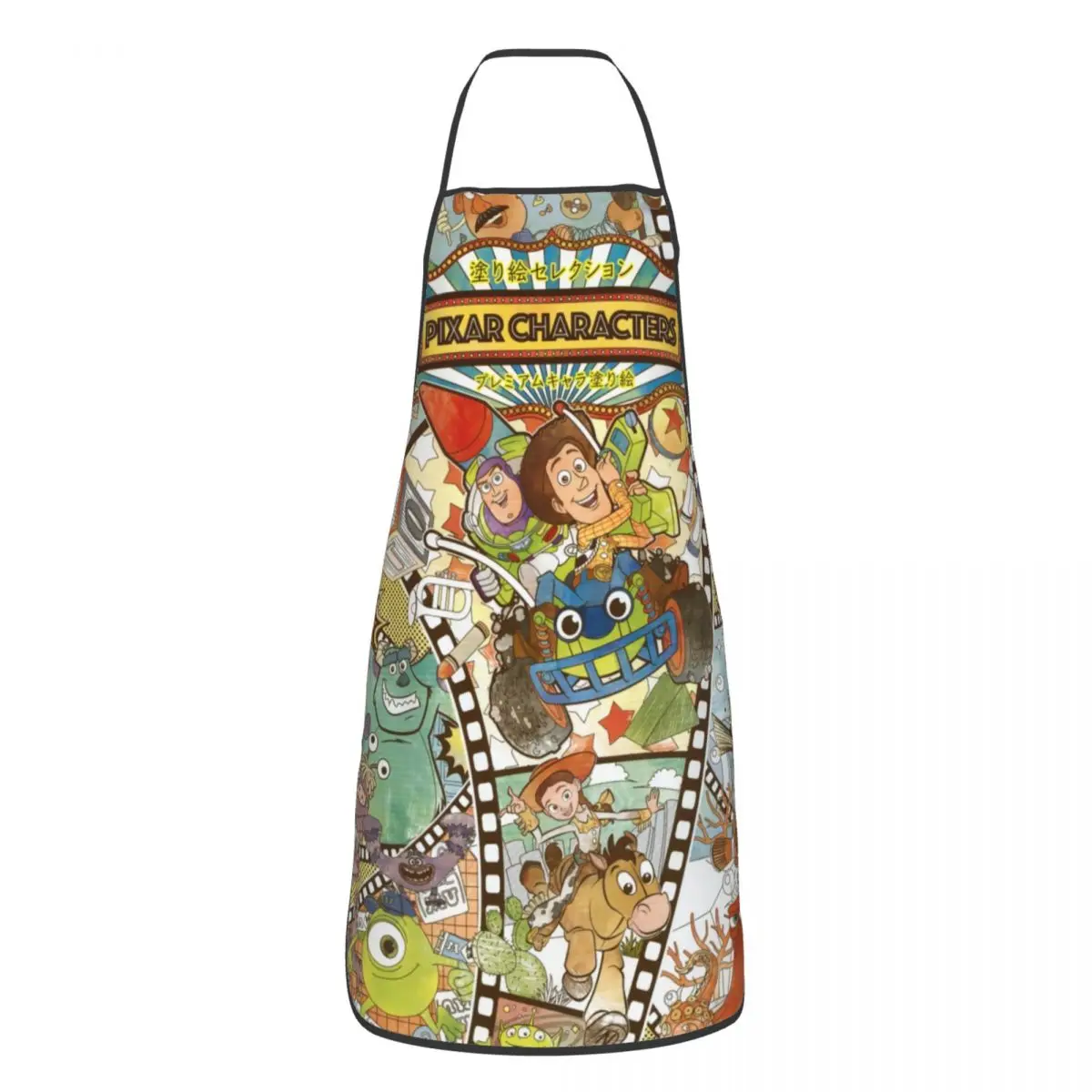 Custom Unisex Toy Story Nemo Monsters Bib Apron Adult Women Men Chef Tablier Cuisine for Cooking Kitchen Cartoon Baking