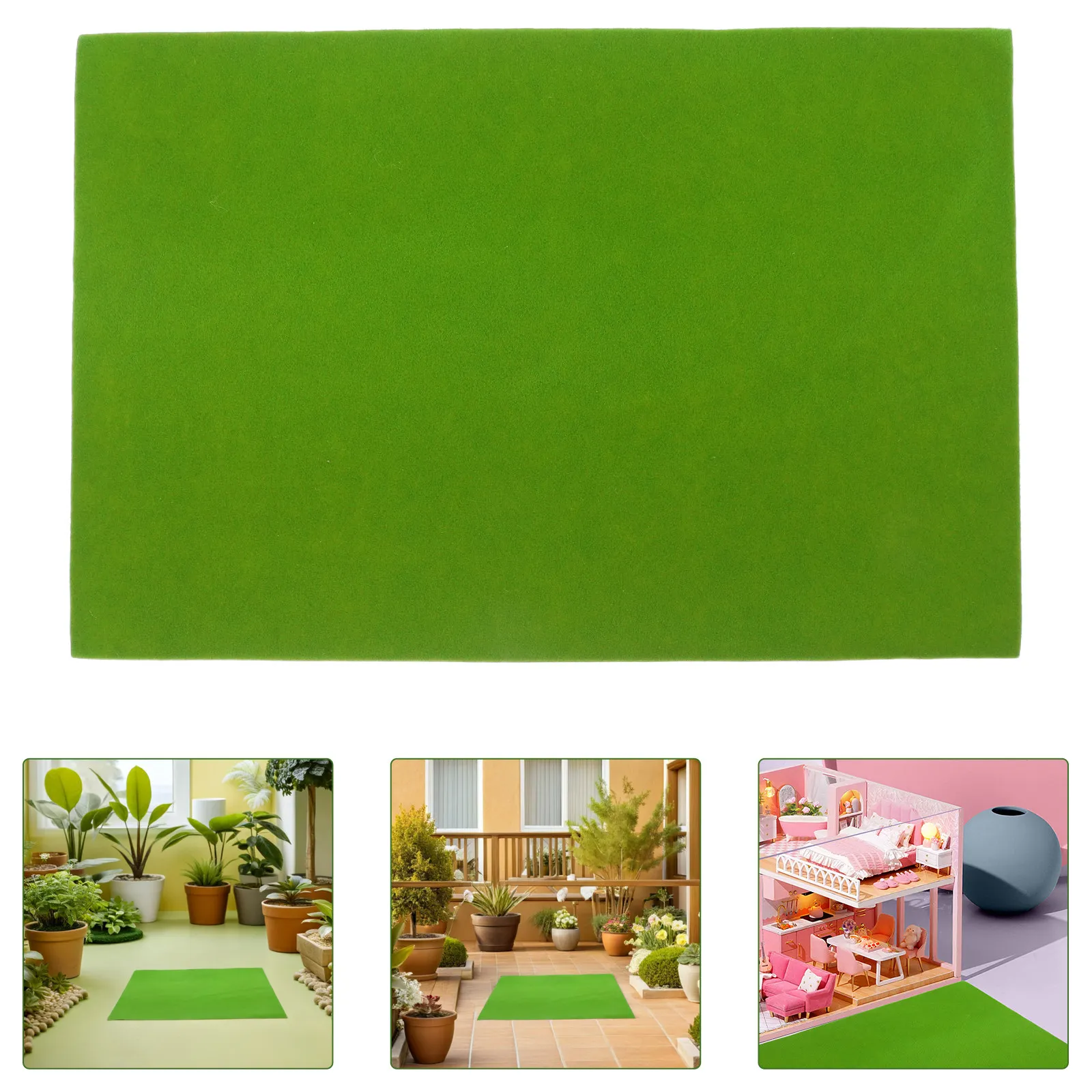 5pcs Realistic Artificial Grass Turf Squares for Fairy Garden, Miniature Landscaping & DIY Craft Projects