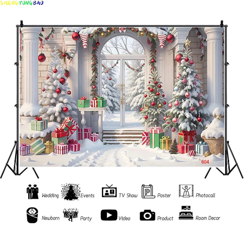 الفينيل مخصص عيد الميلاد خلفيات للتصوير الفوتوغرافي سعيد ماجيك عيد الميلاد عشية السنة الجديدة الحلوى الموقد استوديو خلفية الدعائم JD-03
