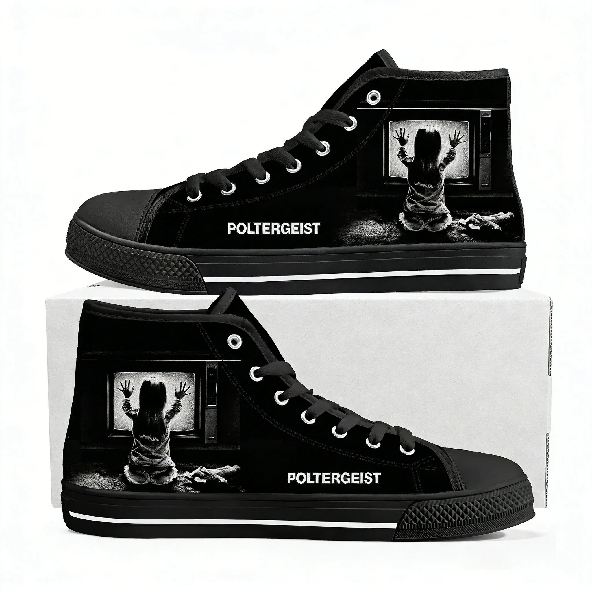 

Кроссовки Poltergeist High Top для мужчин, женщин и подростков, модные, высококачественные, из канваса, повседневные, для пар, с возможностью индивидуального дизайна