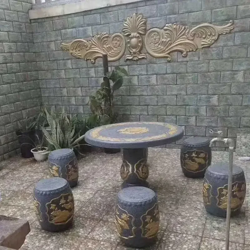 Stone table Stone stool Cement table Mould Drum stool Plastic model FRP Plastic steel chess and card bonsai viewing platform