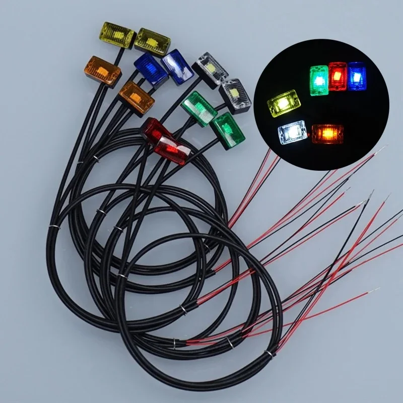 RC LED Position Lights Side Lamp 3V Warning Light For Tamiya 1/14 RC Tractor Truck 770S For MAN Crawler Car Parts Accessories