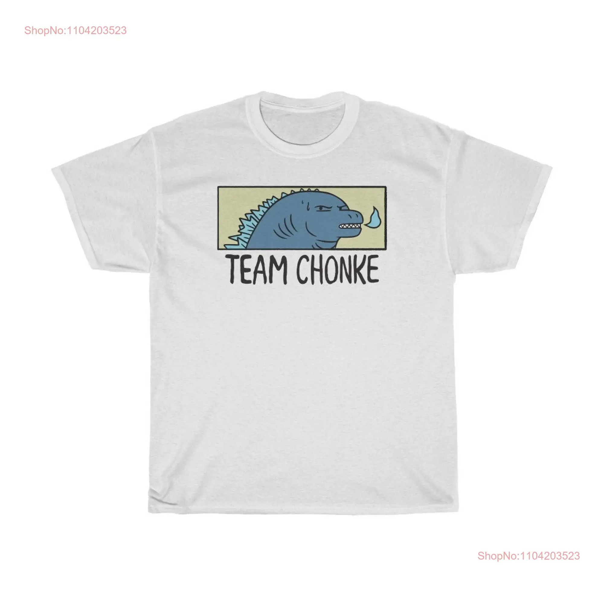 TEAM CHONKE Black Text T Shirt long or short sleeves