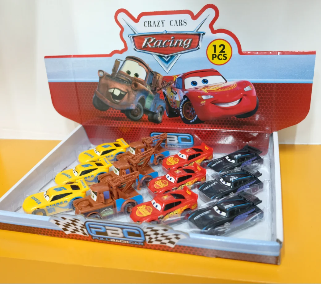 

Disney Lightning McQueenStorm Uncle Chomper Racing Набор игрушек Детский компактный скользящий комбинированный автомобиль из АБС-пластика для подарка на день рождения