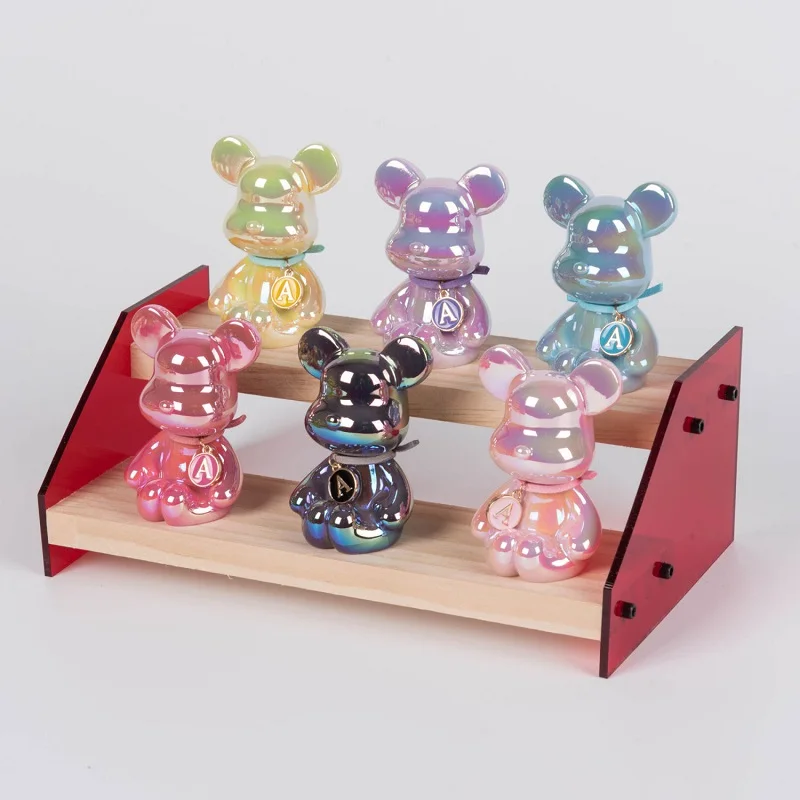 2/3/4/5/6/7-Layer Five Color Acrylic Wooden Stepped Display Stand Blind Box Bubble Mart Hand-made Model Storage Rack