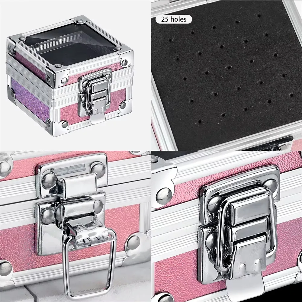 High Quality 25 Holes Nail Drill Bits Storage Box Nails Accessories Professional Nail Art Tools Drill Bits Organize for Manicure