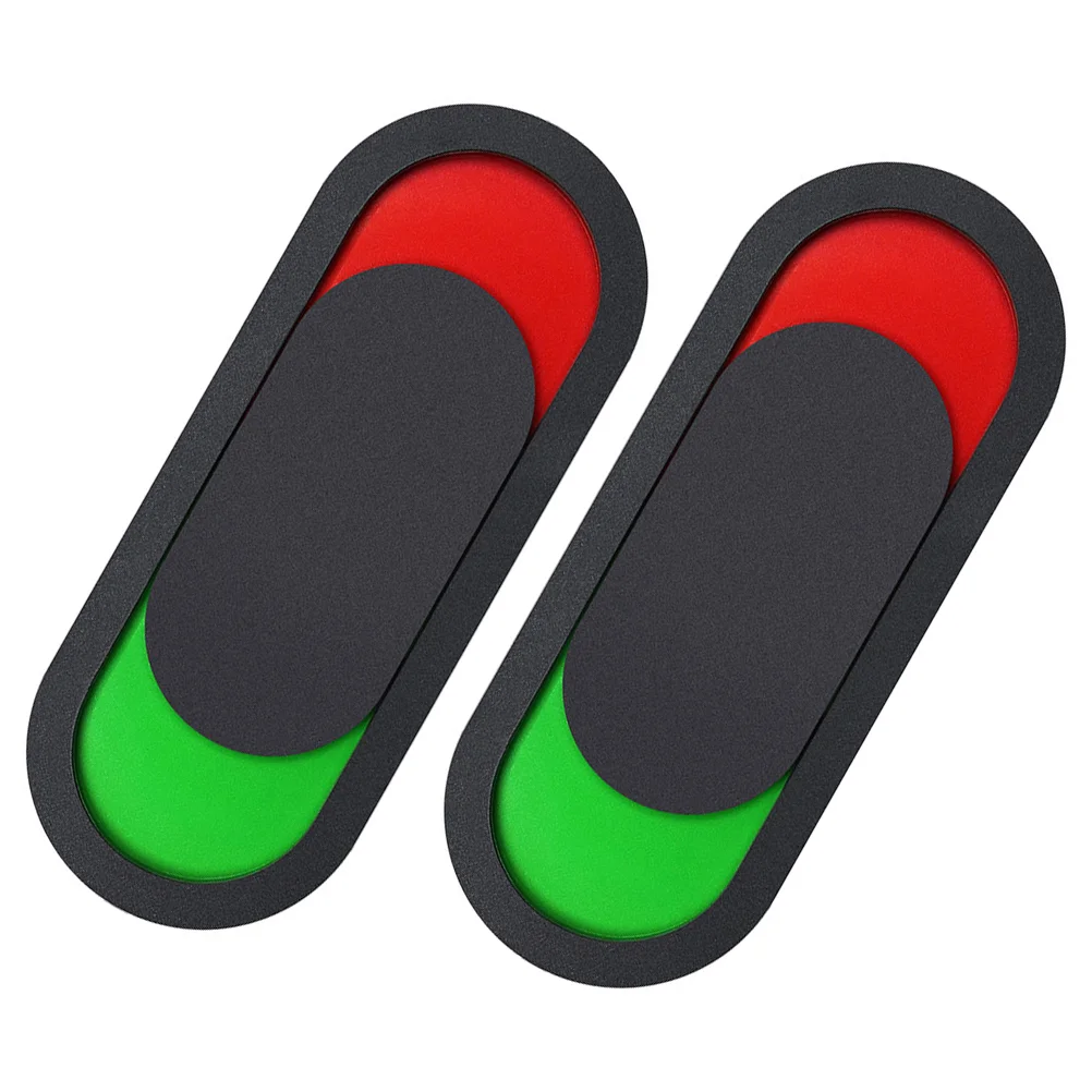 2 Pcs Stickers ID Plate Indicator Sign for Office Hotel Slider Privacy Door Signs Staff