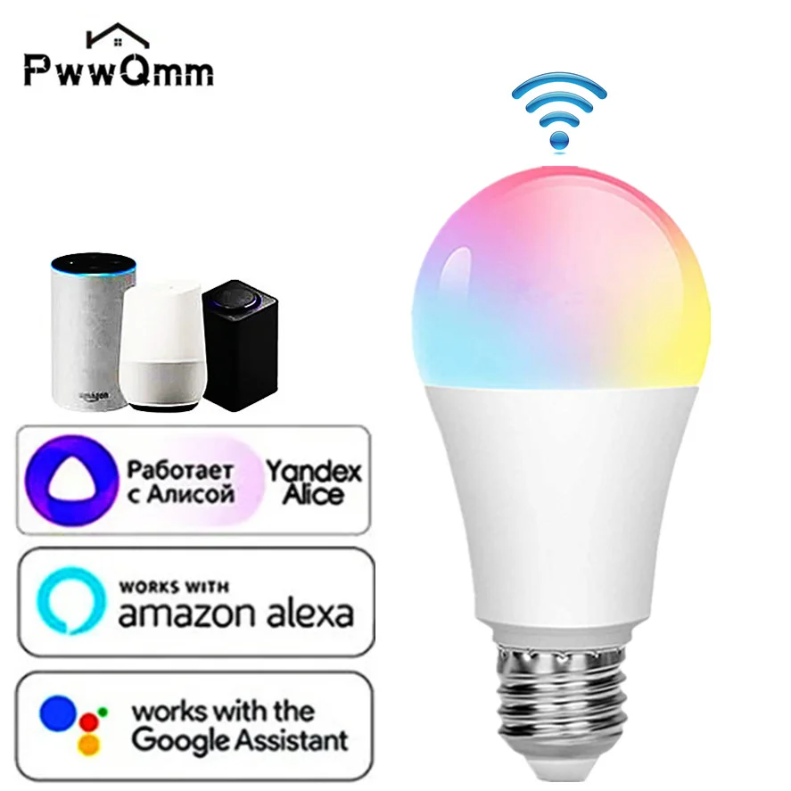 

85-265V E27 15W lamp bulb WiFi Smart Bulb CozyLife LED Smart Lamp Works with Alexa Google Home Yandex Alice RGBCW Dimmable Timer