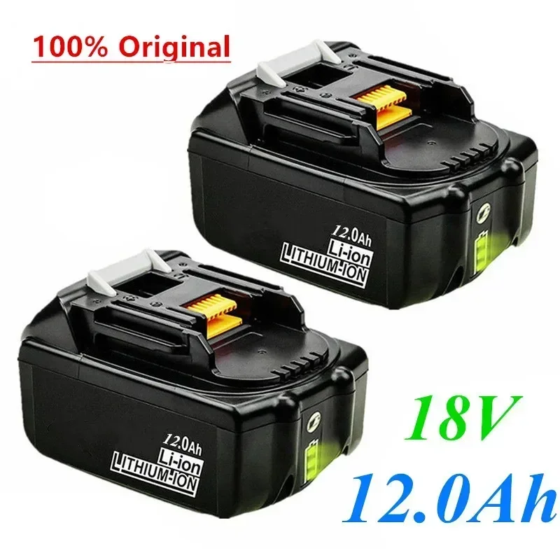 2024Original For Makita 18V 12000mAh Rechargeable Power Tools Battery with LED Li-ion Replacement LXT BL1860B BL1860 BL1850