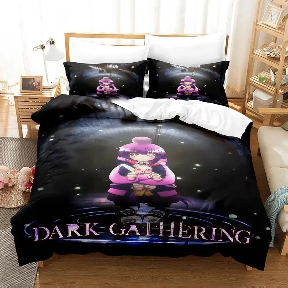 3D Anime Dark Gathering Bedding Set Duvet Cover Bed Set Quilt Cover Pillowcase Comforter king Queen Size Boys Adult Bedding Set