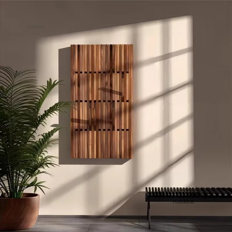 Nordic Wood Coat Racks Multilayer Wall Clothes Hanger Living Room Entrance Door Coat Rack Wall Porch Bedroom Hanging Area