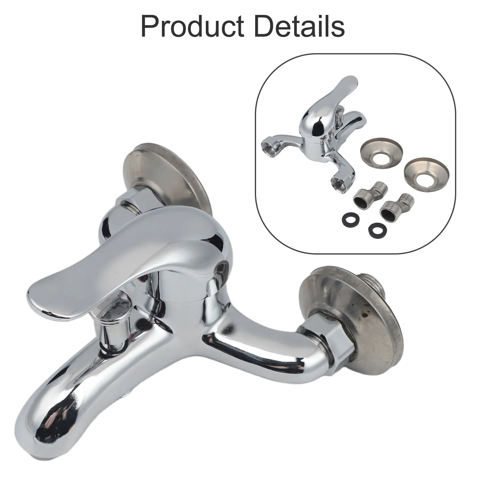 Bathtub Bathroom Basin Faucets Tap Mixing Valve Triple Wall Mounted Accessories Dual Spout Fittings Thermostats