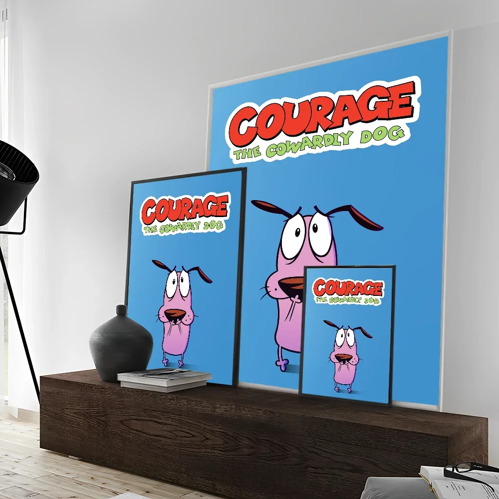 Cartoon T-COURAGE C-Cowardly Dogs Good Quality Prints and Poster Waterproof Paper Sticker Coffee House Bar Posters Wall Stickers