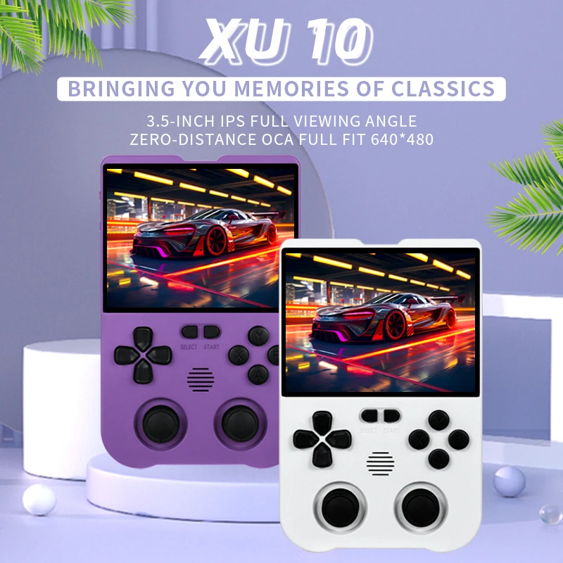 

POWKIDDY Magicx XU10 Handheld Game Console 3.5" IPS 4:3 Screen Linux System Retro Portable Video Game Console Children's Gifts