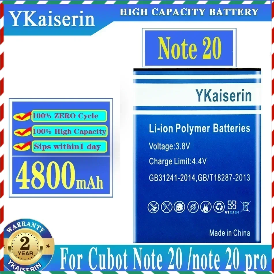 

YKaiserin для телефона Cubot Note 20, аккумулятор 4800 мАч для Cubot Note20 Note 20 Pro Note20 Pro Batteria