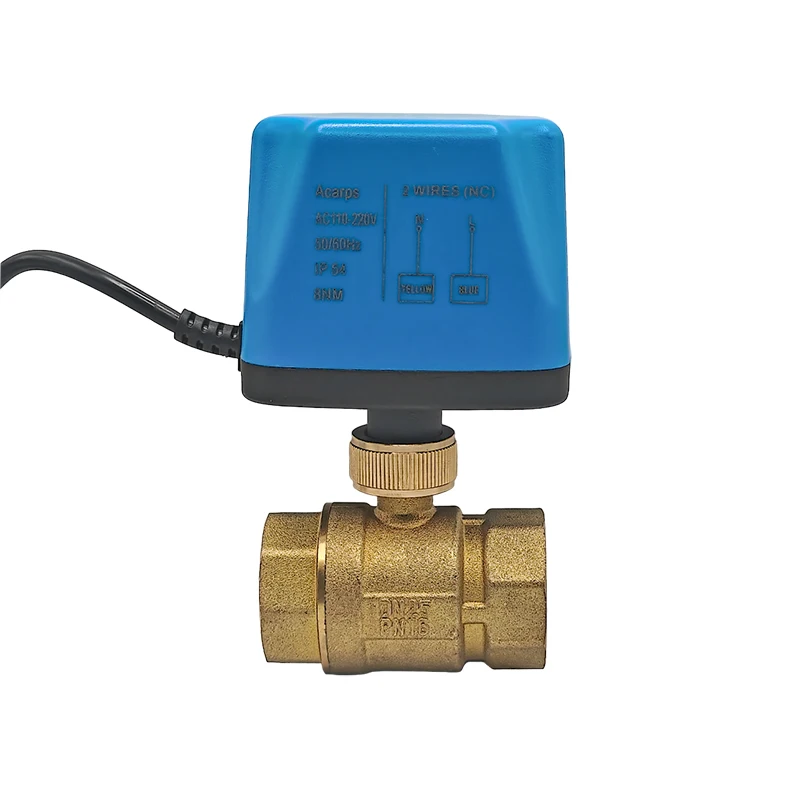 Acarps Vollmessing Motorisiertes Kugelventil Normalerweise Geschlossen/Normalerweise Offen 2-Draht 1/2' 3/4' 1' Innengewinde 12V 24V 110V 220V – Detail 13