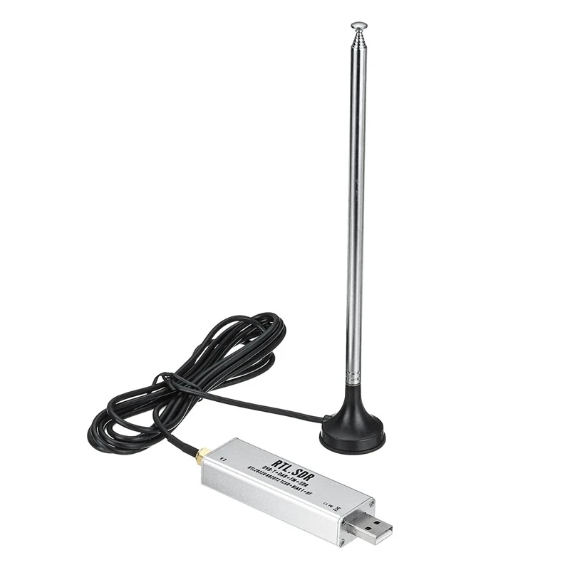 RTL-SDR R820T2 V3 RTL2832U Tuner + Telescopic Antenna Tuner + Antenna Base Accessories