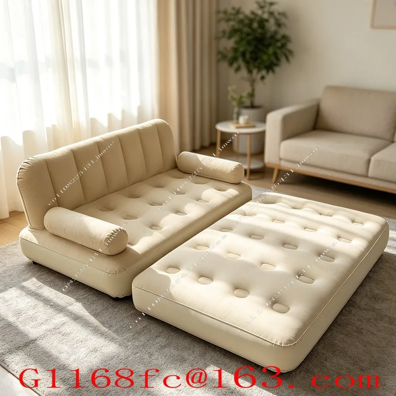 Lazy Inflatable Sofa Bed Outdoor Portable Folding Camping Home Air Cushion Bed